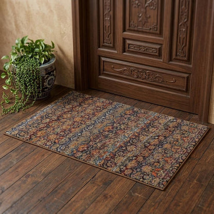 2' X 3' Blue And Ivory Ombre Area Rug