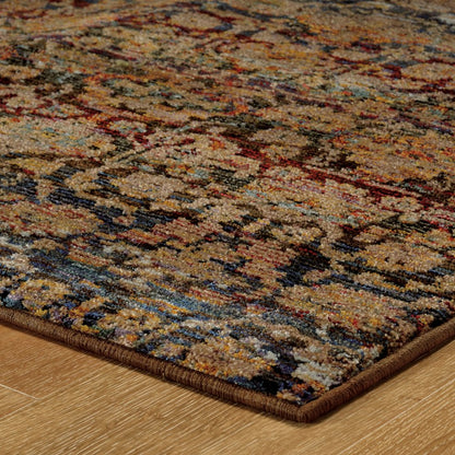 3' X 5' Blue And Ivory Ombre Area Rug