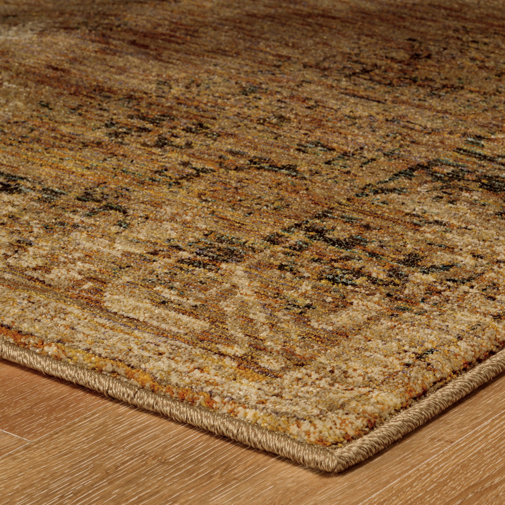 2' X 3' Brown Oriental Power Loom Area Rug