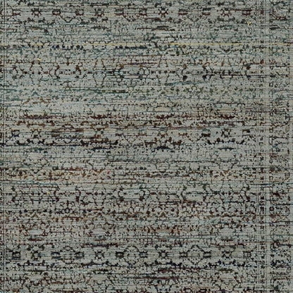 8' X 11' Blue Green Oriental Power Loom Area Rug