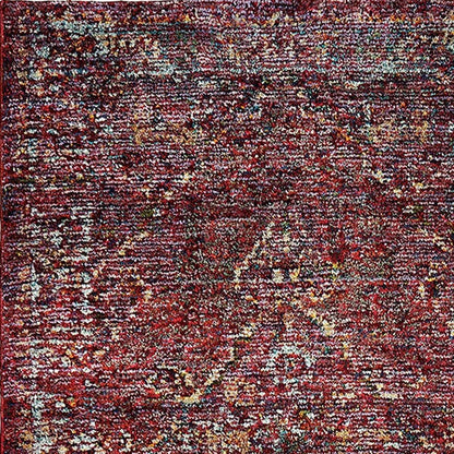 12' Red And Gold Oriental Runner Rug