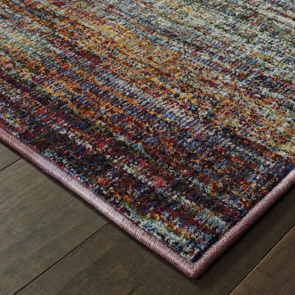 2' X 3' Blue And Gray Abstract Area Rug