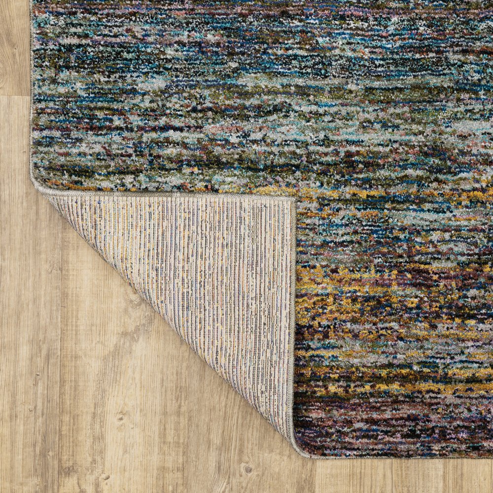 2' X 3' Blue And Gray Abstract Area Rug