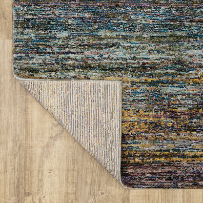 2' X 3' Blue And Gray Abstract Area Rug