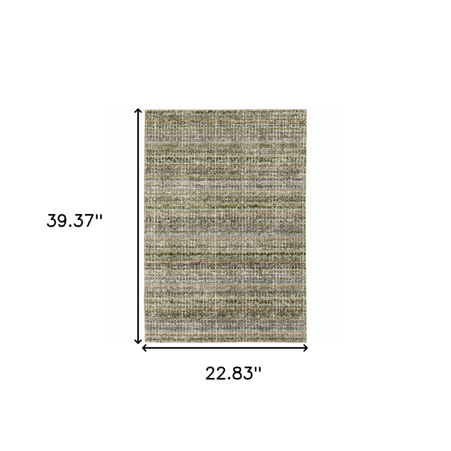 2' X 3' Gray and Ivory Abstract Power Loom Area Rug