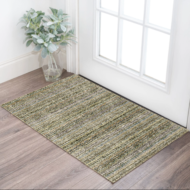 2' X 3' Gray and Ivory Abstract Power Loom Area Rug