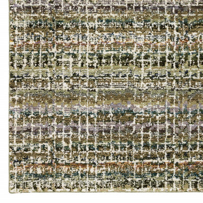 2' X 3' Gray And Ivory Abstract Area Rug