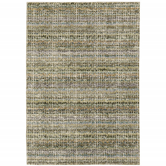 3' X 5' Gray and Ivory Abstract Power Loom Area Rug