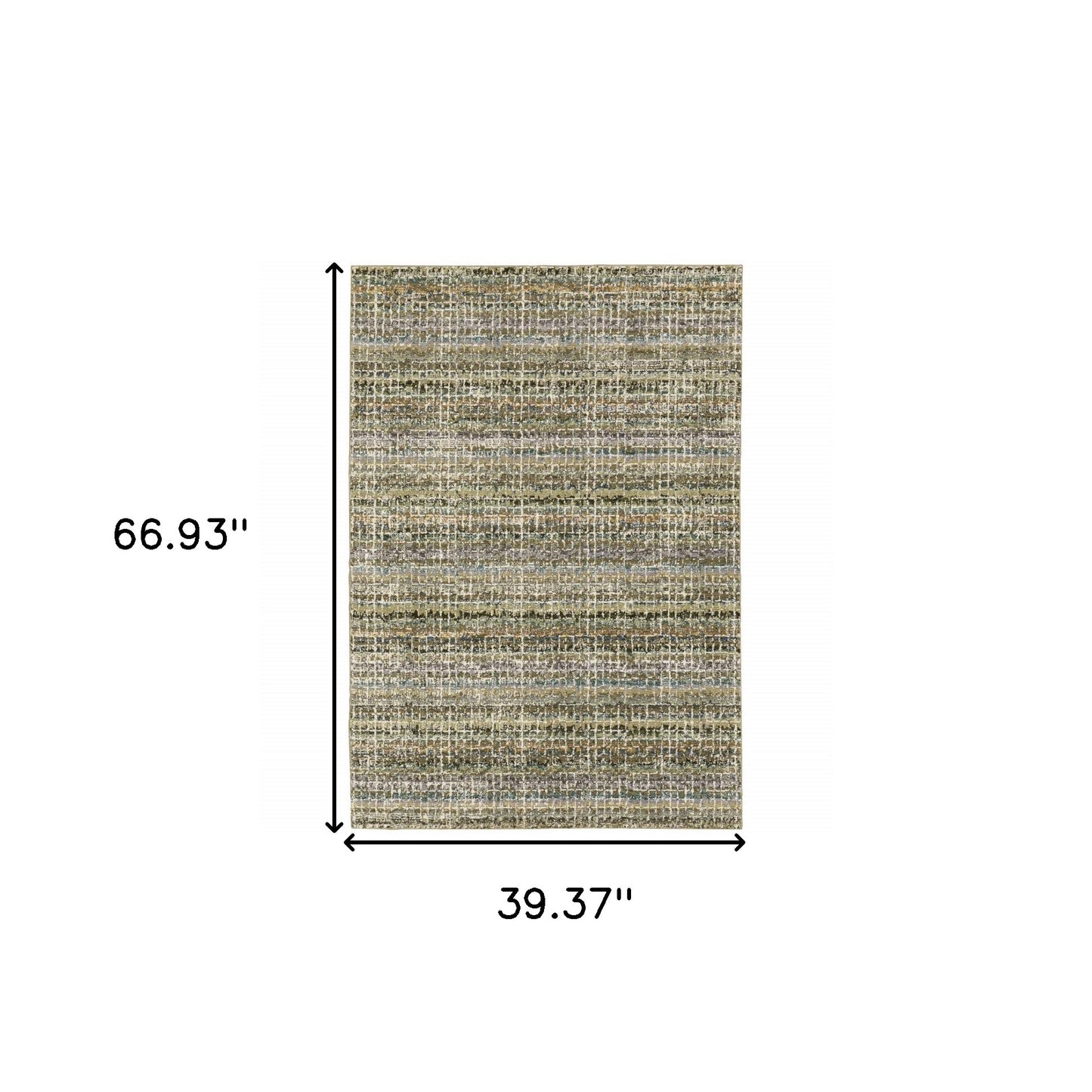 3' X 5' Gray and Ivory Abstract Power Loom Area Rug