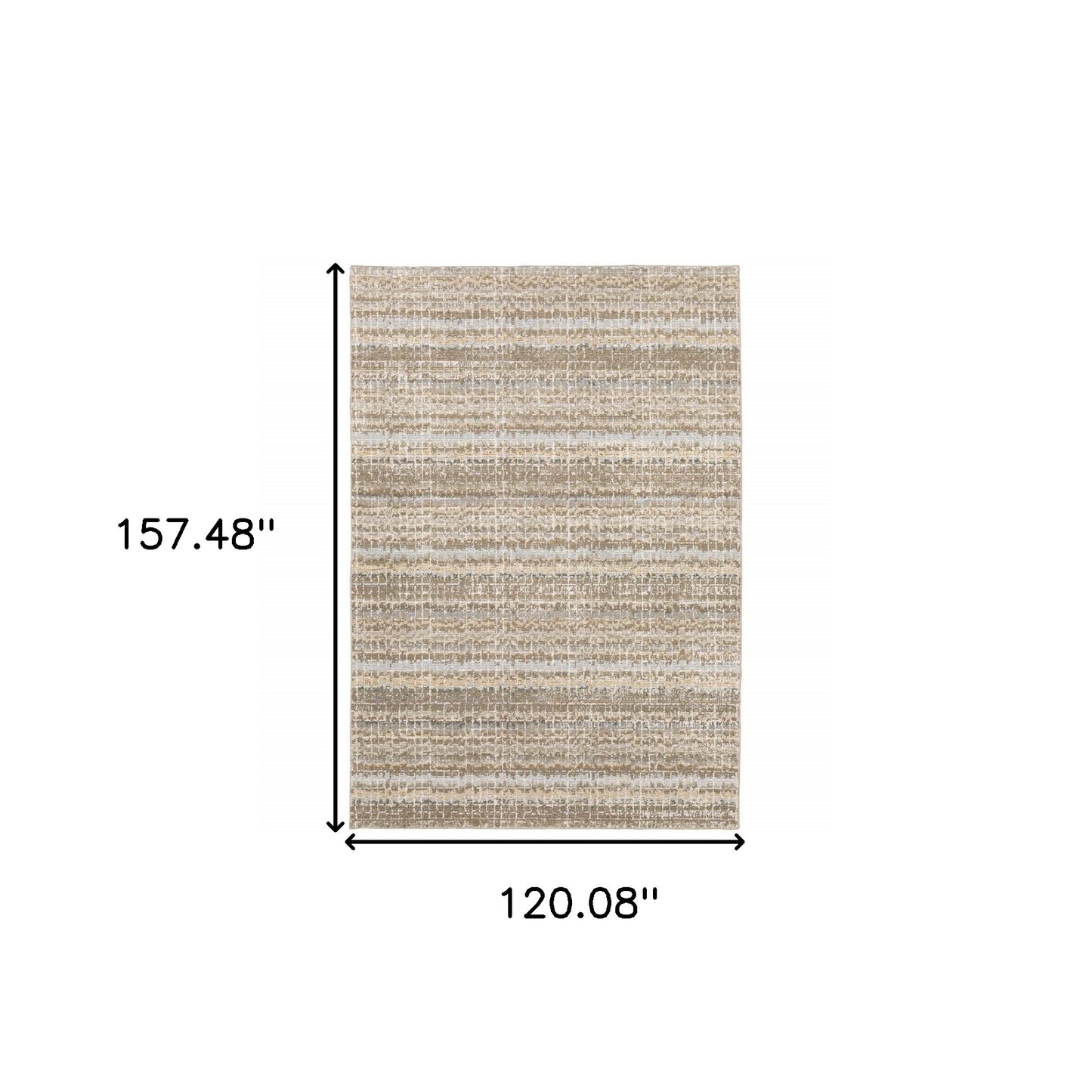 10' X 13' Gray and Ivory Abstract Power Loom Area Rug