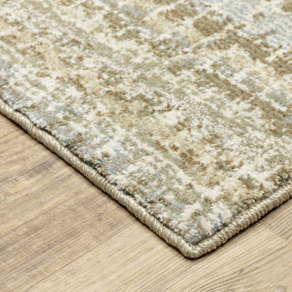 2' X 3' Ivory And Gray Abstract Area Rug