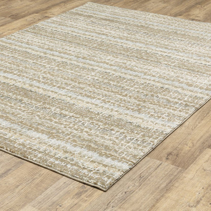 2' X 3' Ivory And Gray Abstract Area Rug