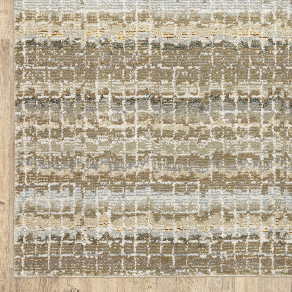 2' X 3' Ivory And Gray Abstract Area Rug
