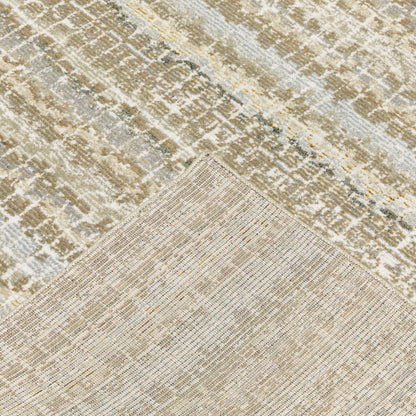 2' X 3' Ivory And Gray Abstract Area Rug