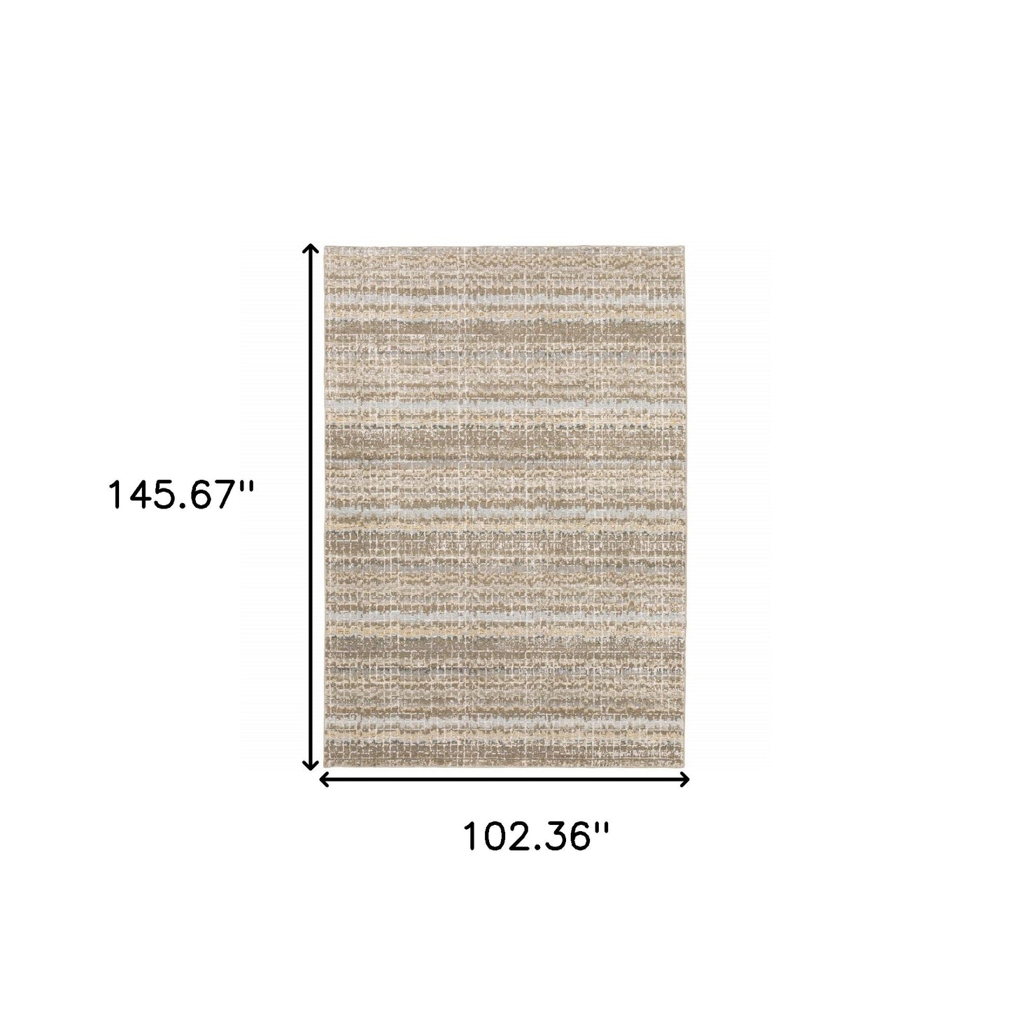 9' X 12' Gray and Ivory Abstract Power Loom Area Rug