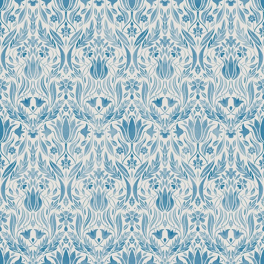 Galerie Wallcoverings Blomstermala Floral Galerie Wallcoverings  Blue   - 51019