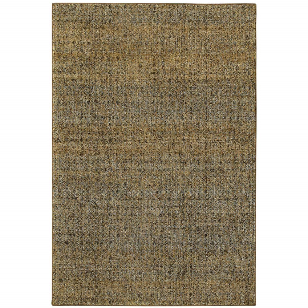 2' X 3' Green Geometric Power Loom Area Rug