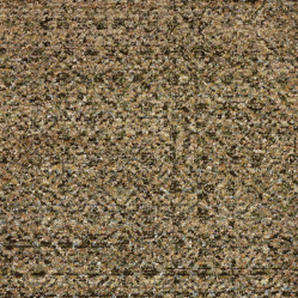 12' Green And Gold Geometric Distressed Runner Rug