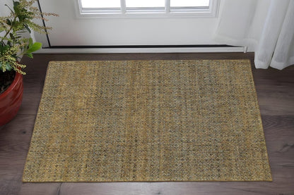 3' X 5' Green Geometric Power Loom Area Rug