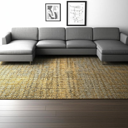 7' X 10' Green Geometric Power Loom Area Rug