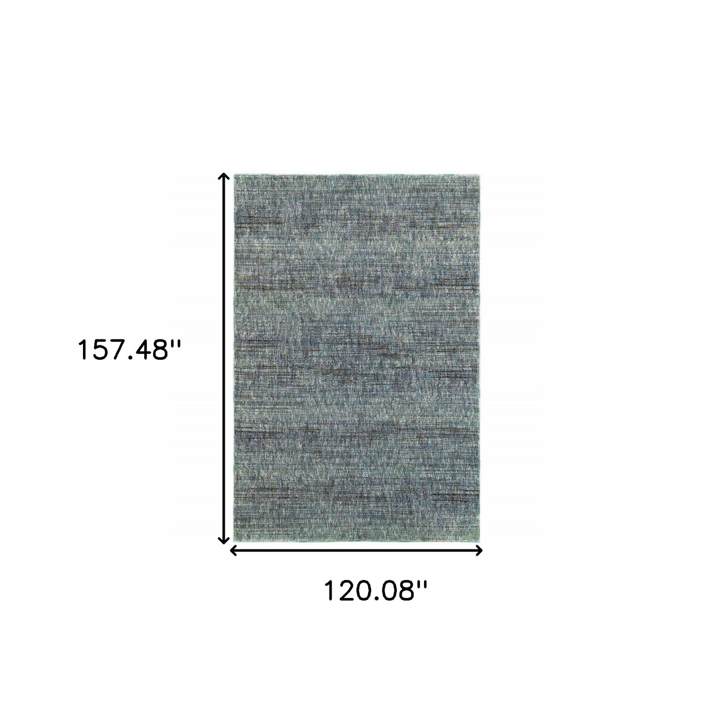 10' X 13' Blue and Gray Power Loom Area Rug