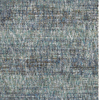 8' Blue And Gray Runner Rug
