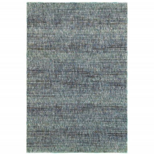 3' X 5' Blue and Gray Power Loom Area Rug