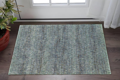 3' X 5' Blue and Gray Power Loom Area Rug