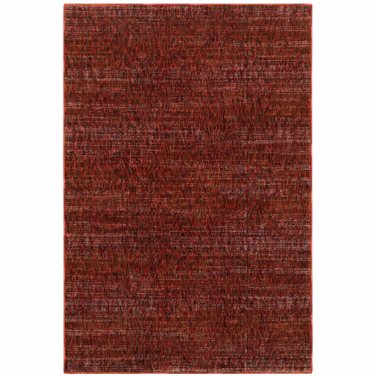 2' X 3' Red and Gray Power Loom Area Rug