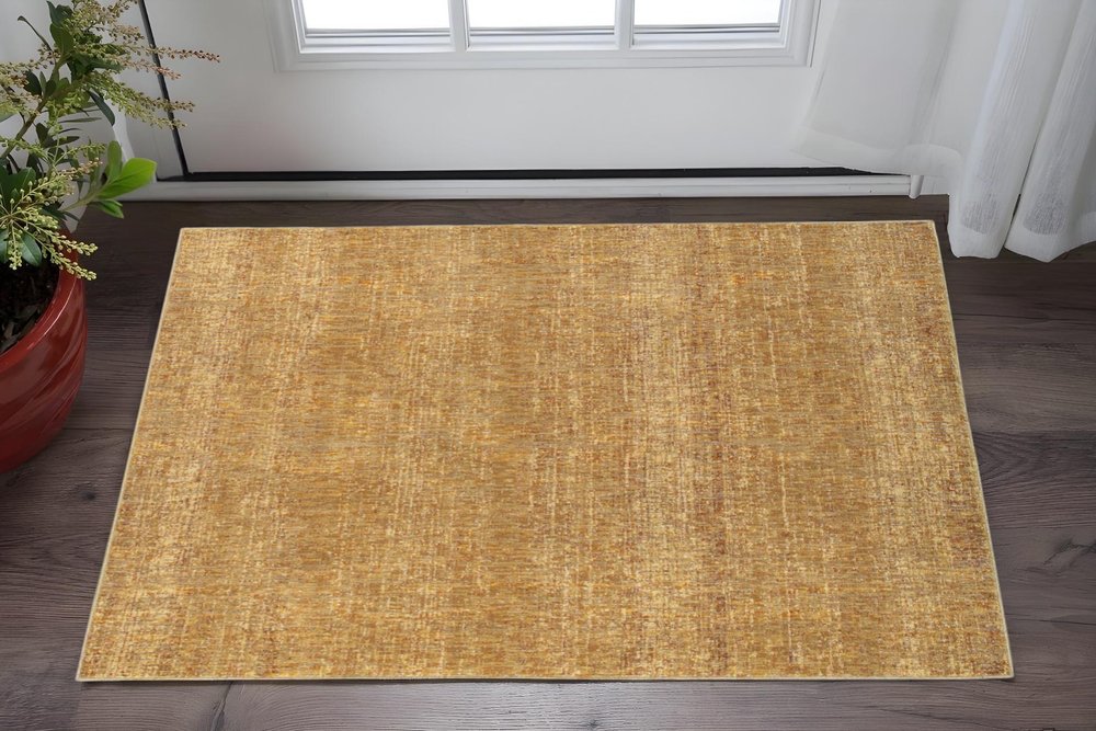 2' X 3' Brown Power Loom Area Rug