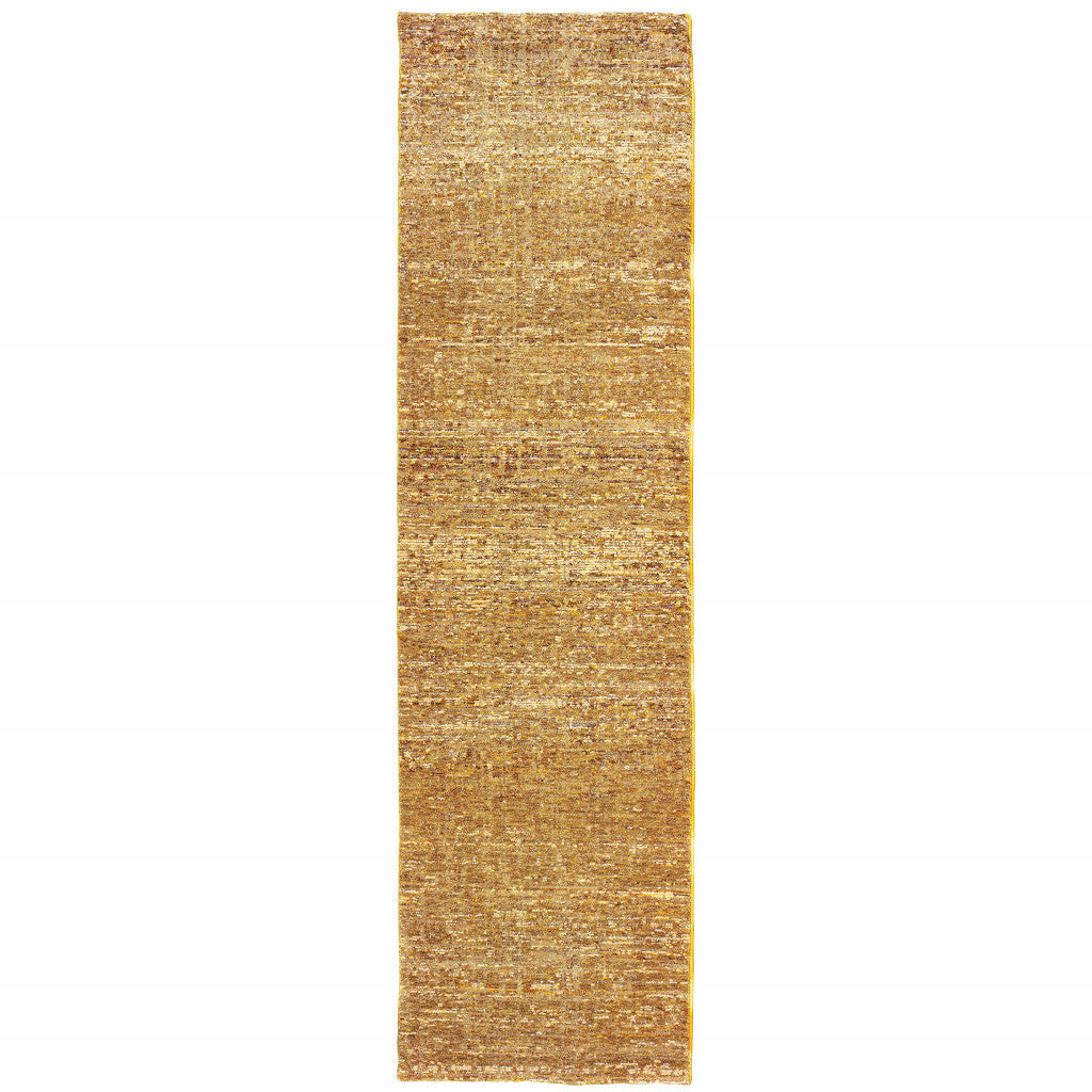 12' Runner Brown and Ivory Power Loom Runner Rug