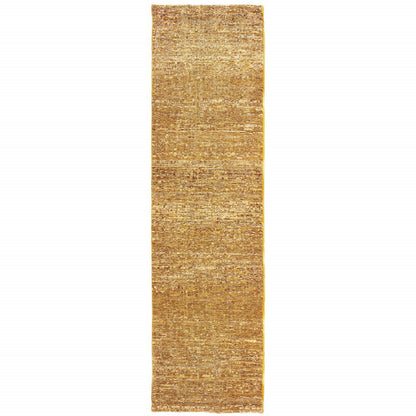 12' Brown And Ivory Runner Rug
