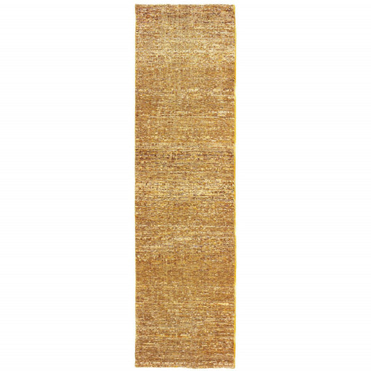 12' Brown And Ivory Runner Rug