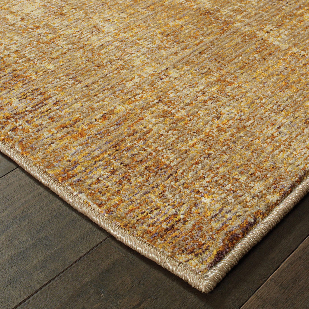 12' Runner Brown and Ivory Power Loom Runner Rug