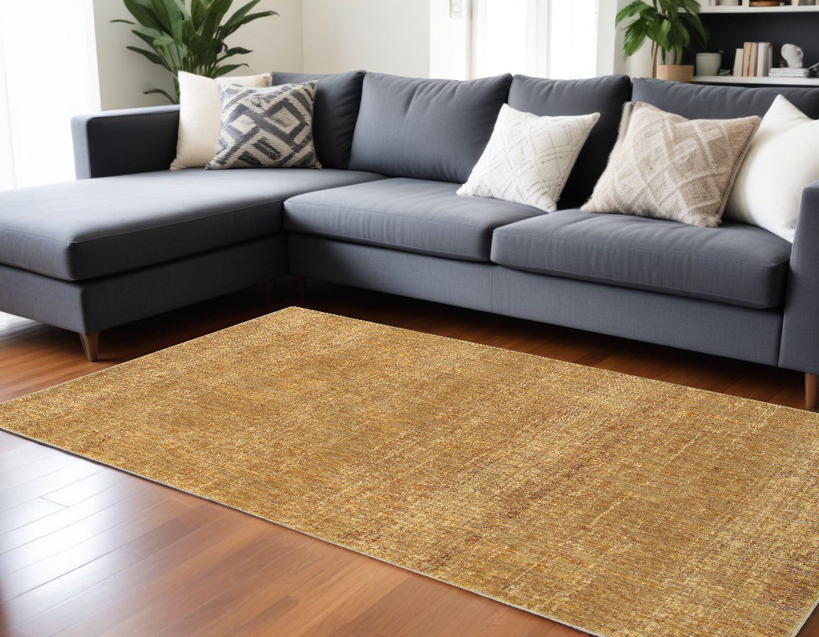 7' X 10' Brown Power Loom Area Rug