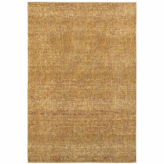 8' X 11' Gold And Yellow Distressed Area Rug
