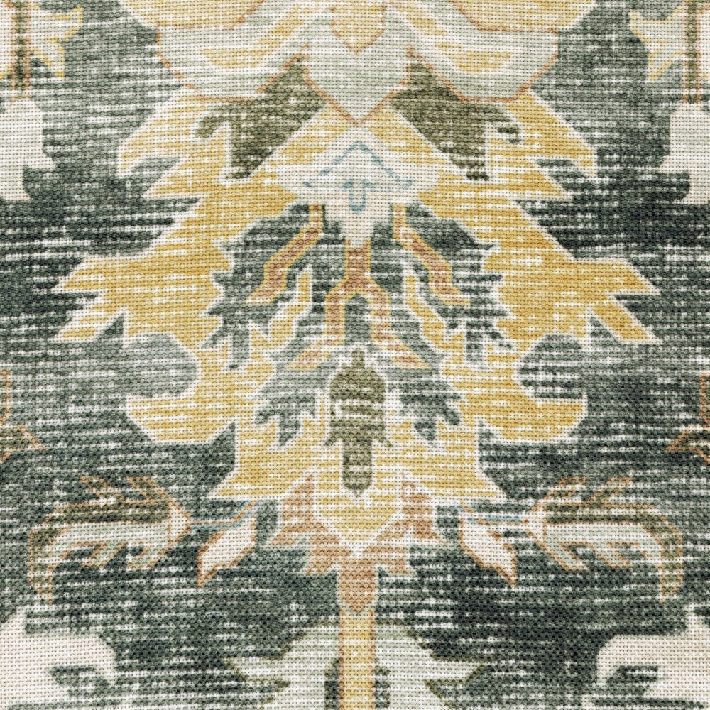 7' X 10' Gray and Ivory Oriental Non Skid Area Rug