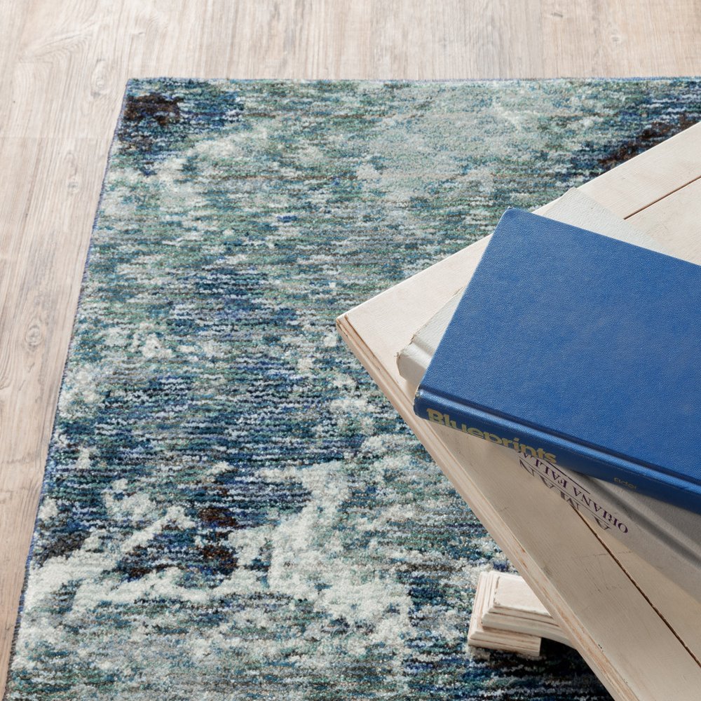 2' X 3' Gray Abstract Power Loom Area Rug