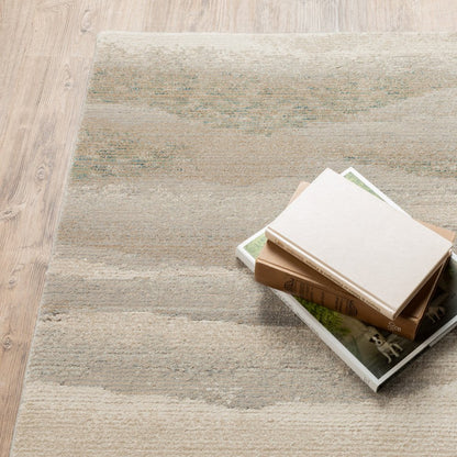 8' Blue And Gray Abstract Runner Rug