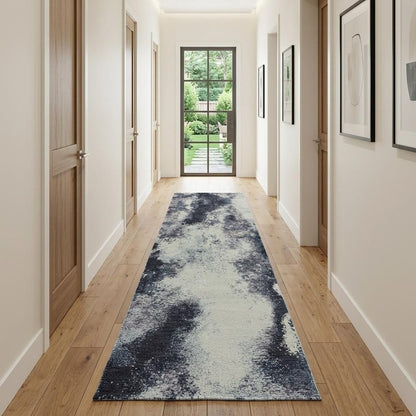 12' Ivory Abstract Runner Rug