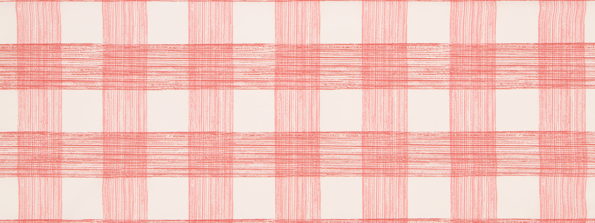 Pink and white gingham plaid fabric with even checks and a light cotton texture.