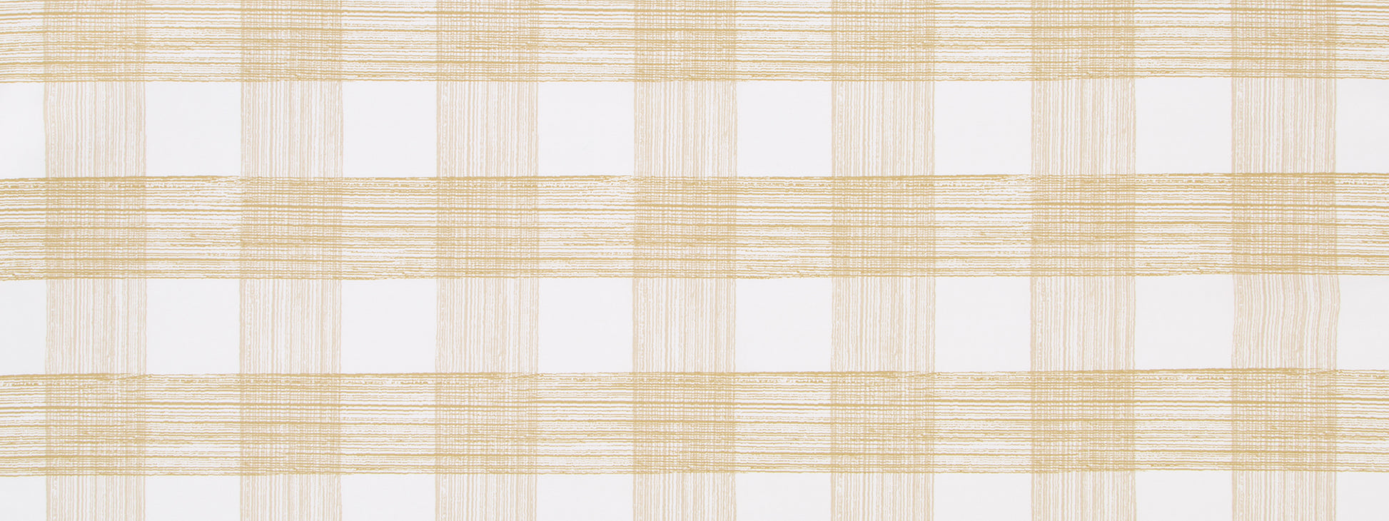 Beige plaid fabric with pale tan woven stripes forming a subtle check pattern.