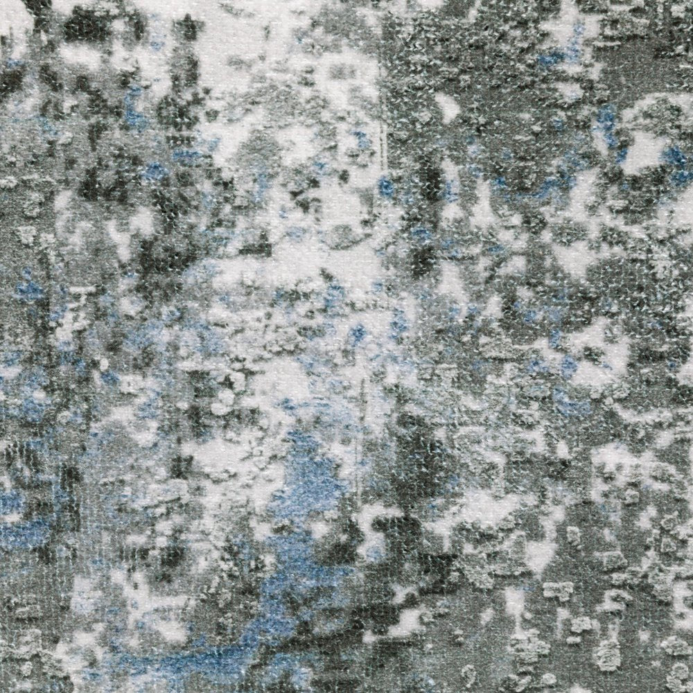 4' X 6' Silver and Gray Abstract Non Skid Area Rug