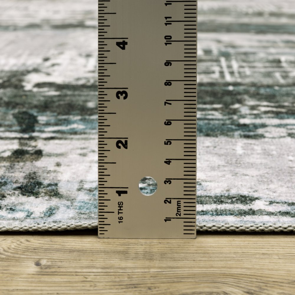 8' X 10' Silver and Gray Abstract Non Skid Area Rug