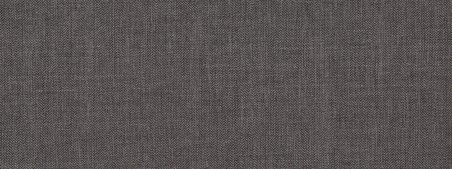 Gray woven fabric texture with linen-like look, neutral textile for upholstery or apparel.