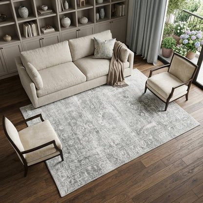 8' X 10' Sage Green Oriental Non Skid Area Rug