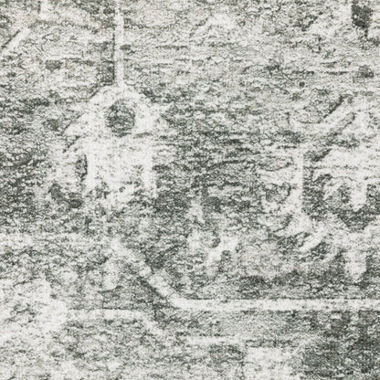 8' X 10' Sage Green Oriental Non Skid Area Rug