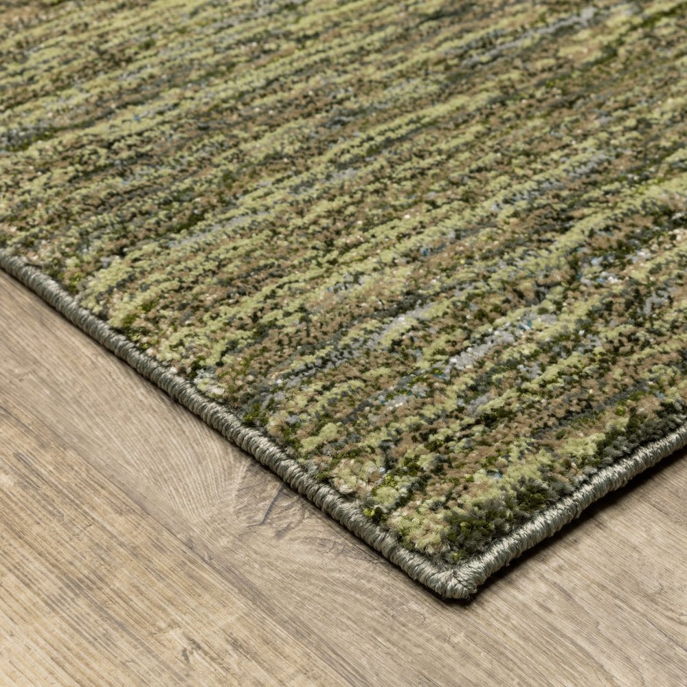 8' Blue And Beige Geometric Runner Rug