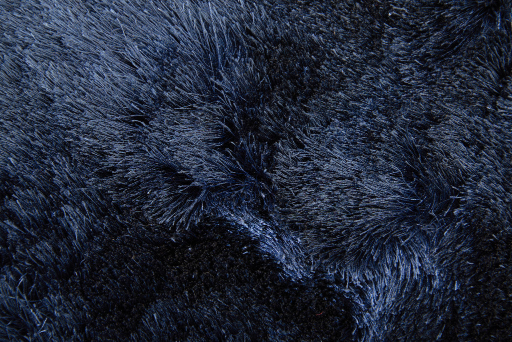 2' X 3' Black Shag Tufted Handmade Area Rug