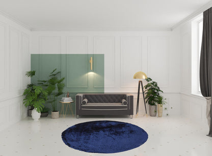 2' X 3' Black Shag Tufted Handmade Area Rug